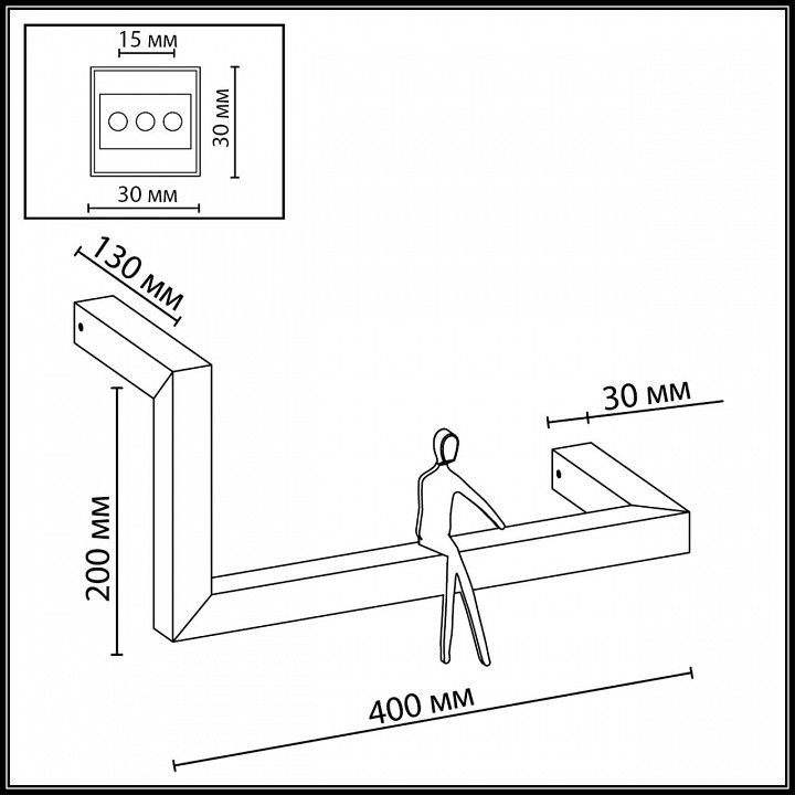 Накладной светильник odeon light grafic 7153/10wl