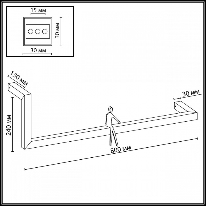 Накладной светильник odeon light grafic 7153/14wl