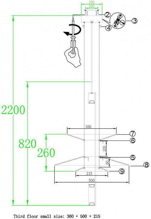 Подвесной светильник st-luce isola sl6101.413.01