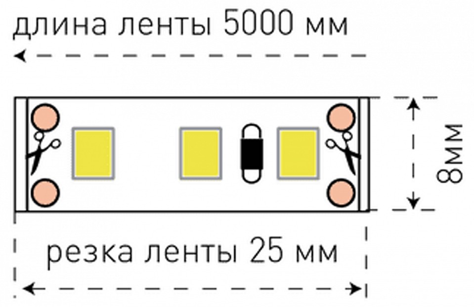 Лента светодиодная swg swg2120 swg2120-12-9.6-ww-65-m