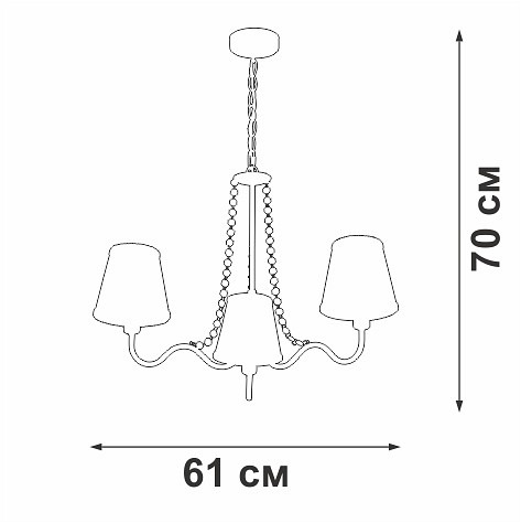 Подвесная люстра vitaluce v1848 v1848-8/3