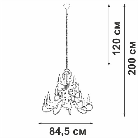 Подвесная люстра vitaluce v1859 v1859-1/16
