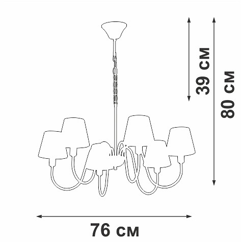 Подвесная люстра vitaluce v1868 v1868-8/6