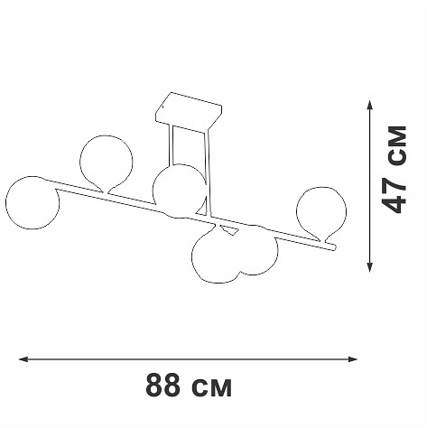 Люстра на штанге vitaluce v2046 v2046-1/6pl