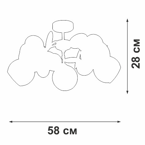 Люстра на штанге vitaluce v2058 v2058-0/5pl