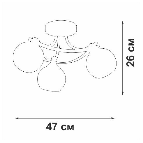Потолочная люстра vitaluce v2564 v2564-0/3pl
