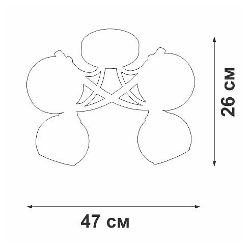 Потолочная люстра vitaluce v2564 v2564-1/3pl