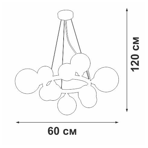 Подвесная люстра vitaluce v2569 v2569-1/10s