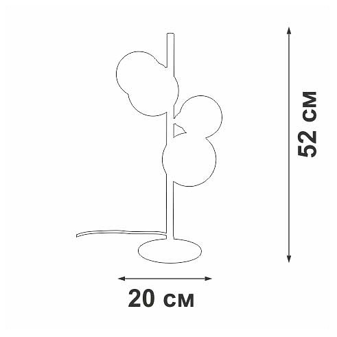 Настольная лампа декоративная vitaluce v2569 v2569-1/4l