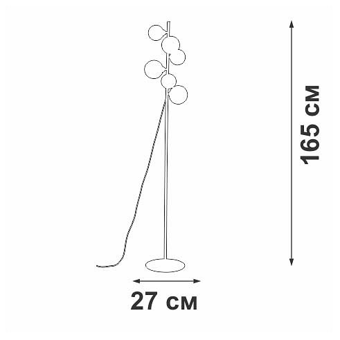 Торшер vitaluce v2569 v2569-1/6p