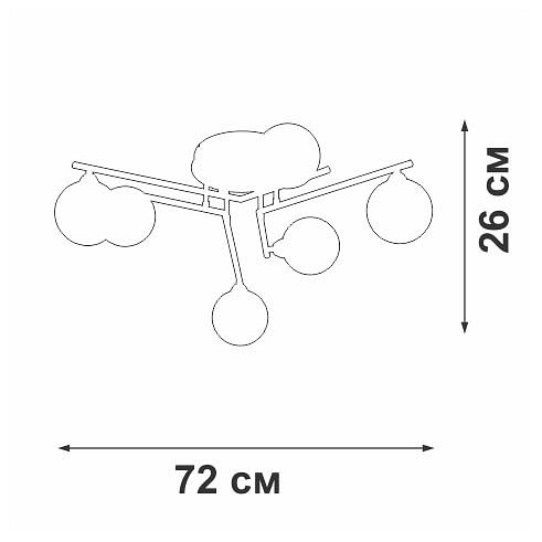 Потолочная люстра vitaluce v2569 v2569-1/6pl