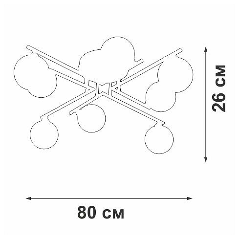 Потолочная люстра vitaluce v2569 v2569-1/8pl