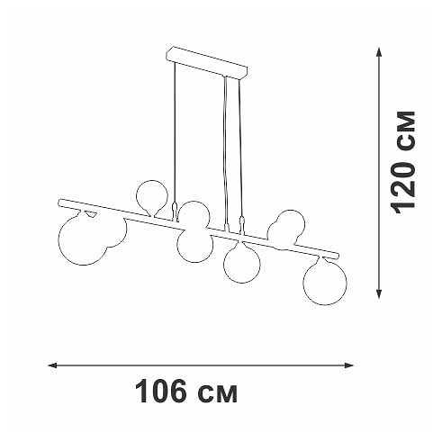 Подвесной светильник vitaluce v2569 v2569-1/9s
