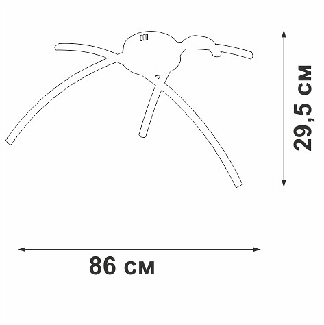 Потолочная люстра vitaluce v2709 v2709-1/3pl