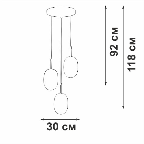 Подвесной светильник vitaluce v28211 v28211-1/3s
