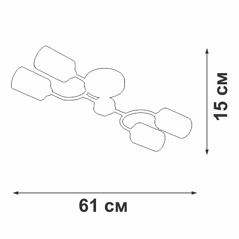 Потолочная люстра vitaluce v2823 v2823-1/4pl
