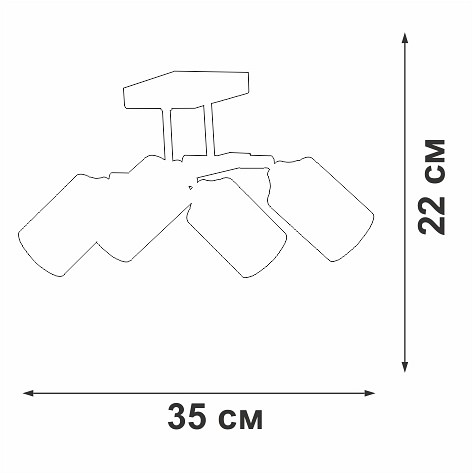 Люстра на штанге vitaluce v2833 v2833-1/4pl