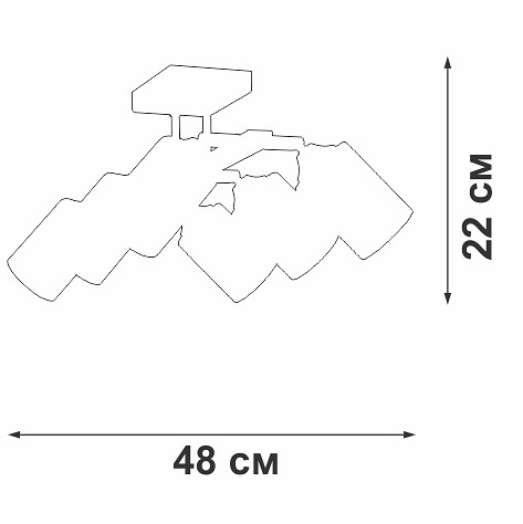 Люстра на штанге vitaluce v2833 v2833-1/6pl