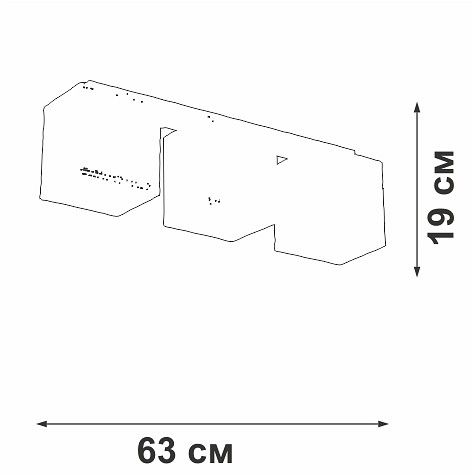 Накладной светильник vitaluce v2879 v2879-1/3pl
