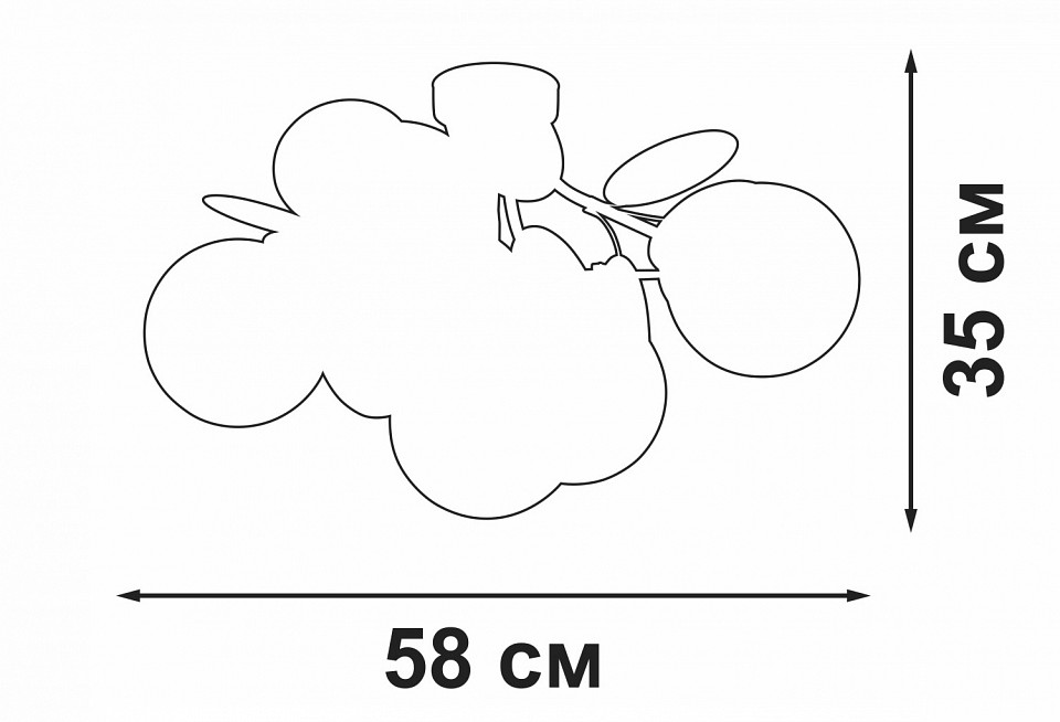 Потолочная люстра vitaluce v3038 v3038-8/5pl