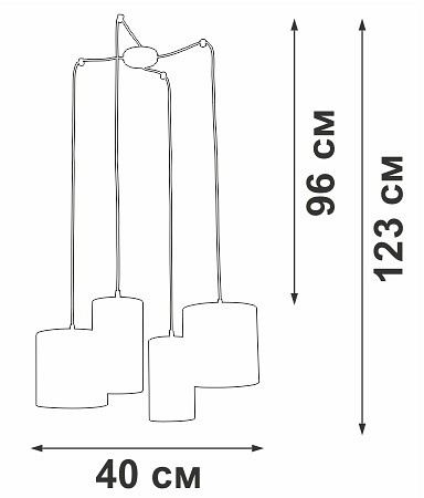 Подвесная люстра vitaluce v3089 v3089/4s