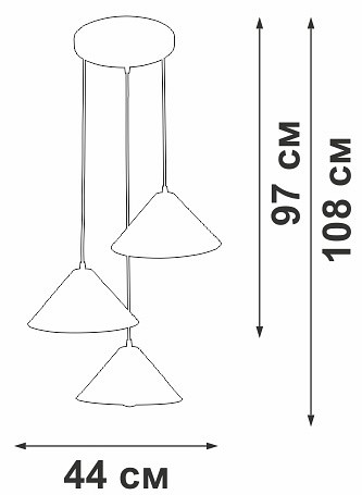 Подвесной светильник vitaluce v3093 v3093-1/3s