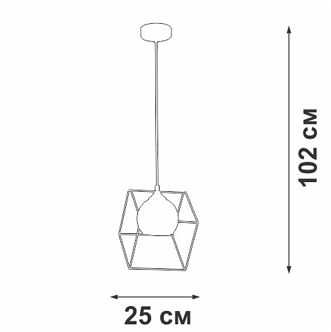 Подвесной светильник vitaluce v3789 v3789-0/1s