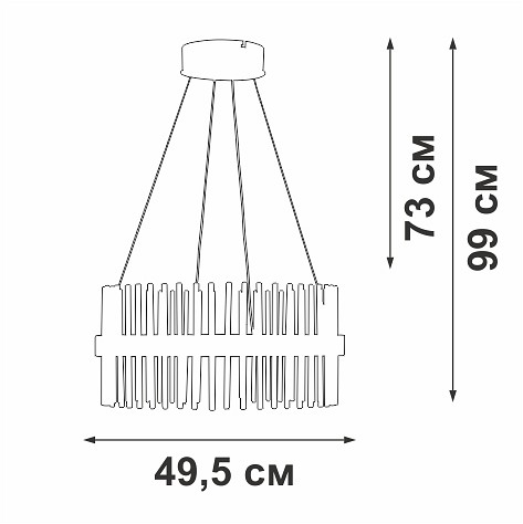 Подвесной светильник vitaluce v3832dt v3832dt-9/1s