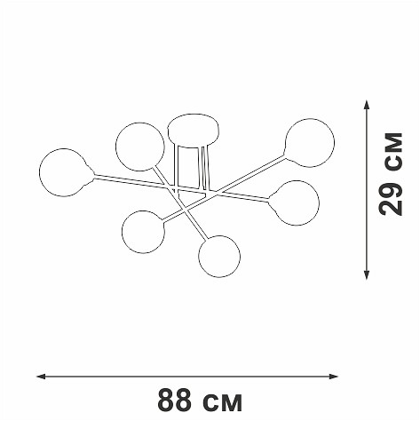 Люстра на штанге vitaluce v3931 v3931-1/6pl