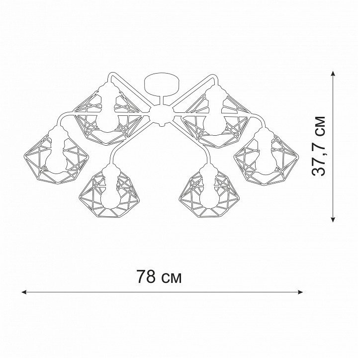 Потолочная люстра vitaluce v42580 v42580-1/6pl