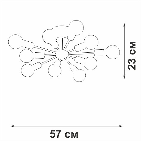 Люстра на штанге vitaluce v4261 v4261-0/10pl