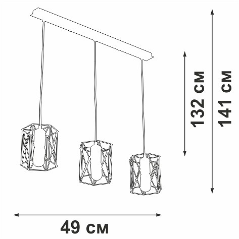 Подвесной светильник vitaluce v4382 v4382-1/3s