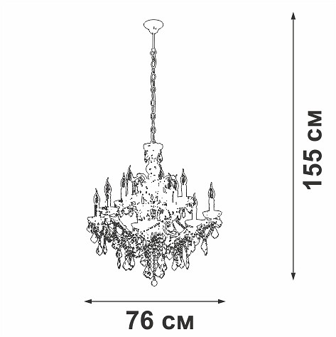 Подвесная люстра vitaluce v5814 v5814-7/12