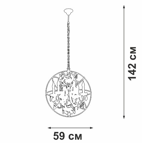 Подвесная люстра vitaluce v5816 v5816-7/6