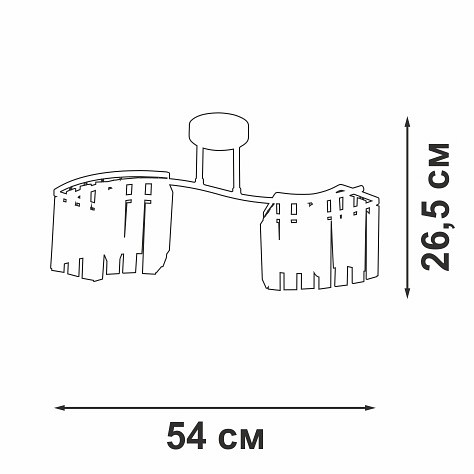 Накладной светильник vitaluce v5884 v5884-0/2pl