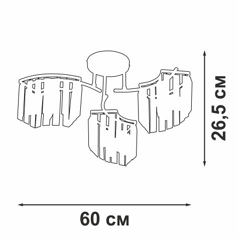 Потолочная люстра vitaluce v5884 v5884-0/3pl