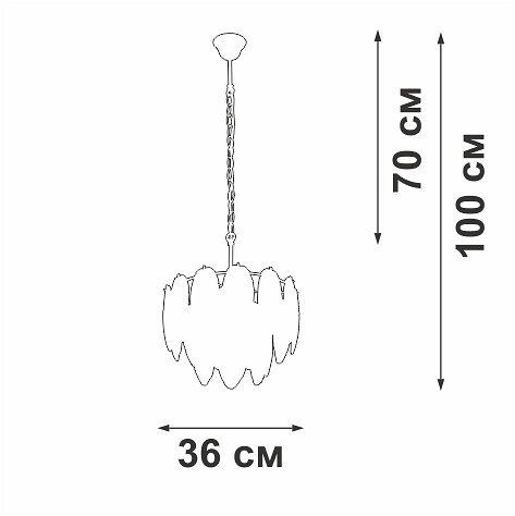 Подвесная люстра vitaluce v5887 v5887-9/4