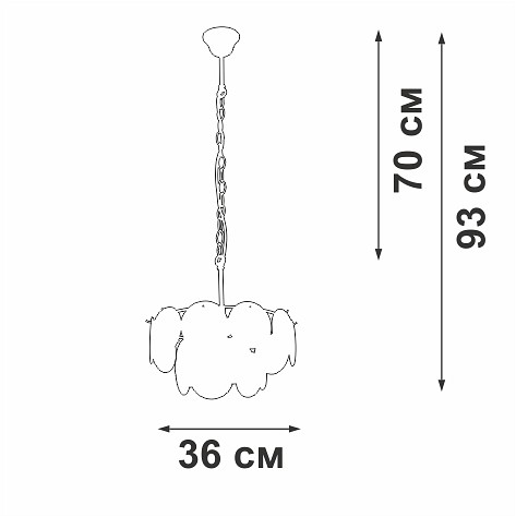 Подвесная люстра vitaluce v5888 v5888-8/4