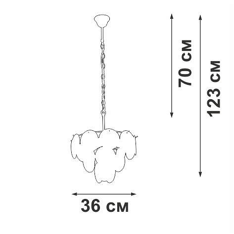 Подвесная люстра vitaluce v5888 v5888-8/7