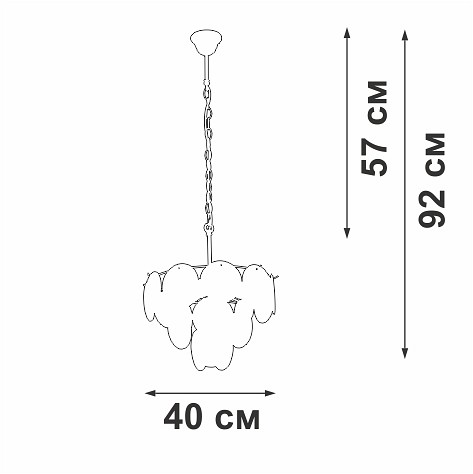 Подвесная люстра vitaluce v5889 v5889-8/5