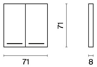 Клавиши для выключателя двухклавишного с подсветкой voltum s70 vls000407