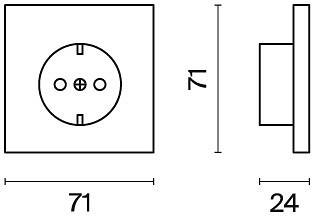 Накладка для розетки с заземлением и со шторками voltum s70 vls000702