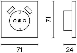 Накладка для розетки с заземлением и со шторками и 2хusb type a voltum s70 vls000905
