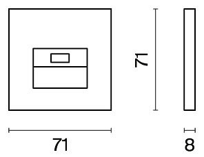 Накладка для розетки rj-11 или rj-45 voltum s70 vls001306