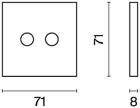 Накладка для тв-розетки и sat-розетки voltum s70 vls001603