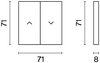 Клавиши для выключателя для жалюзи voltum s70 vls002506