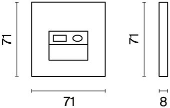 Накладка для тв-розетки и rj-11 или rj-45 voltum s70 vls002703