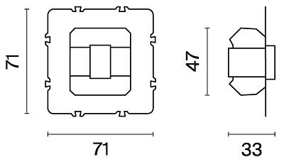 Механизм выключателя одноклавишного voltum s70 vls0101m