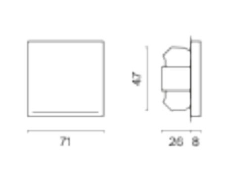 Выключатель проходной одноклавишный с подсветкой без рамки voltum s70 vls010407