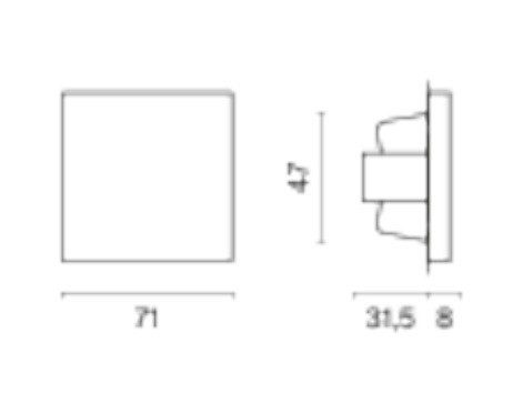 Выключатель перекрестный одноклавишный без рамки voltum s70 vls010508